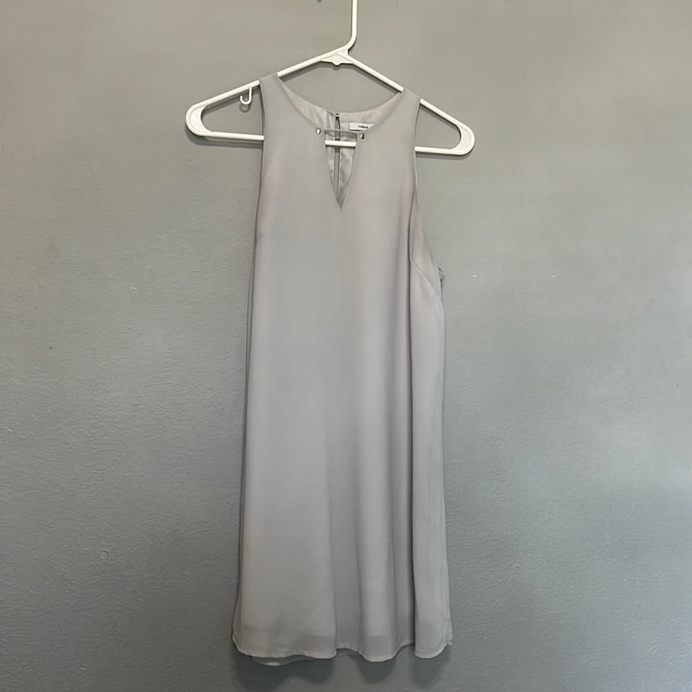 short gray simple and elegant dress